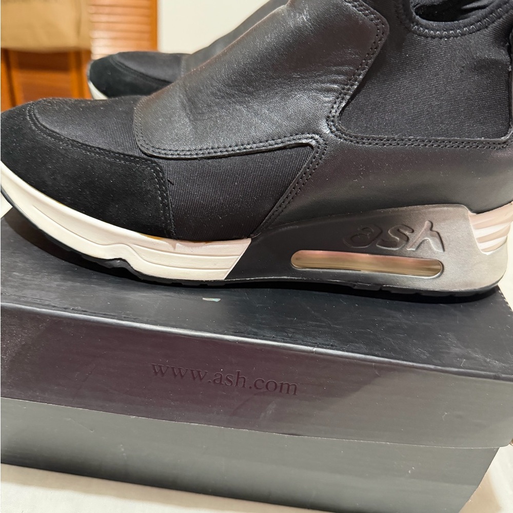 Ash  Black and White Sneakers